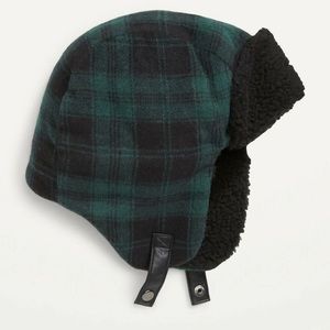 Flannel pilot/trapper hat